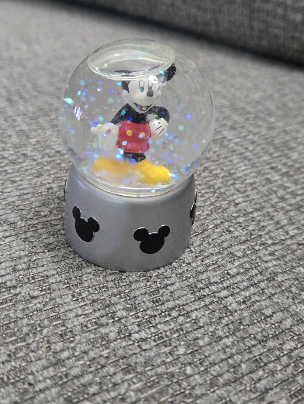 Mickey Mouse Water Snow Globe Enesco Disney Classics 2 1/2" H 45mm Ears Logo